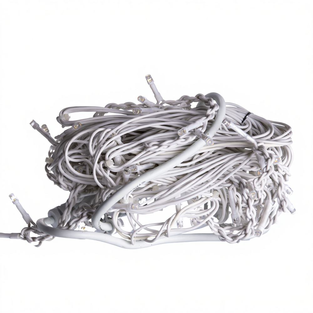 Новорічна гірлянда вулична Бахрома 6 м 105 LED білий провід Жовтий 6МWY