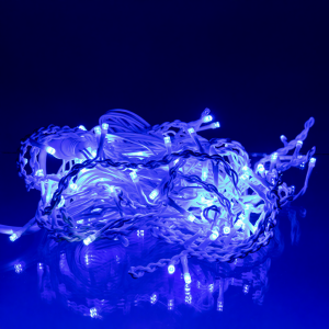 Новогодняя гирлянда уличная Бахрома 6 м 105 LED белый провод Синий 6МWBL