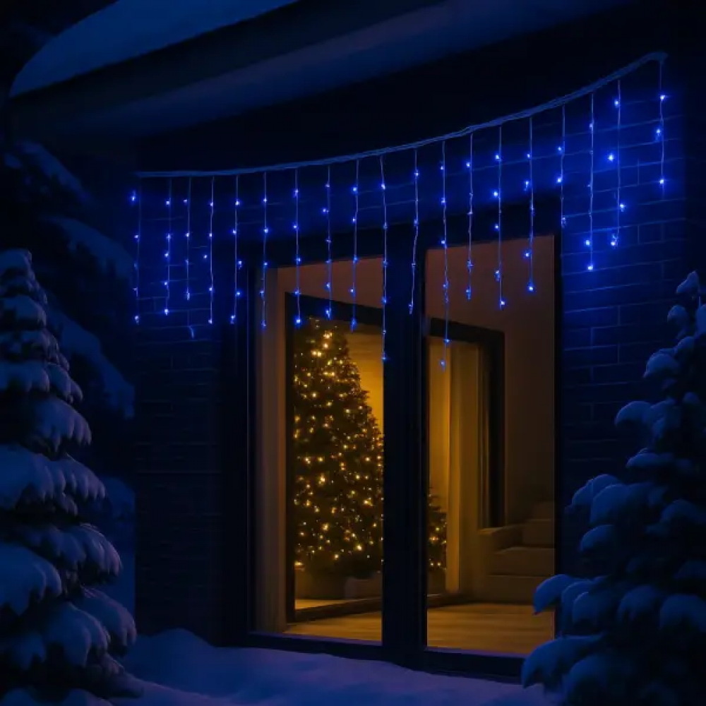 Вулична гірлянда Бахрома 20 м 335 LED білий провід Синій 20MWBL