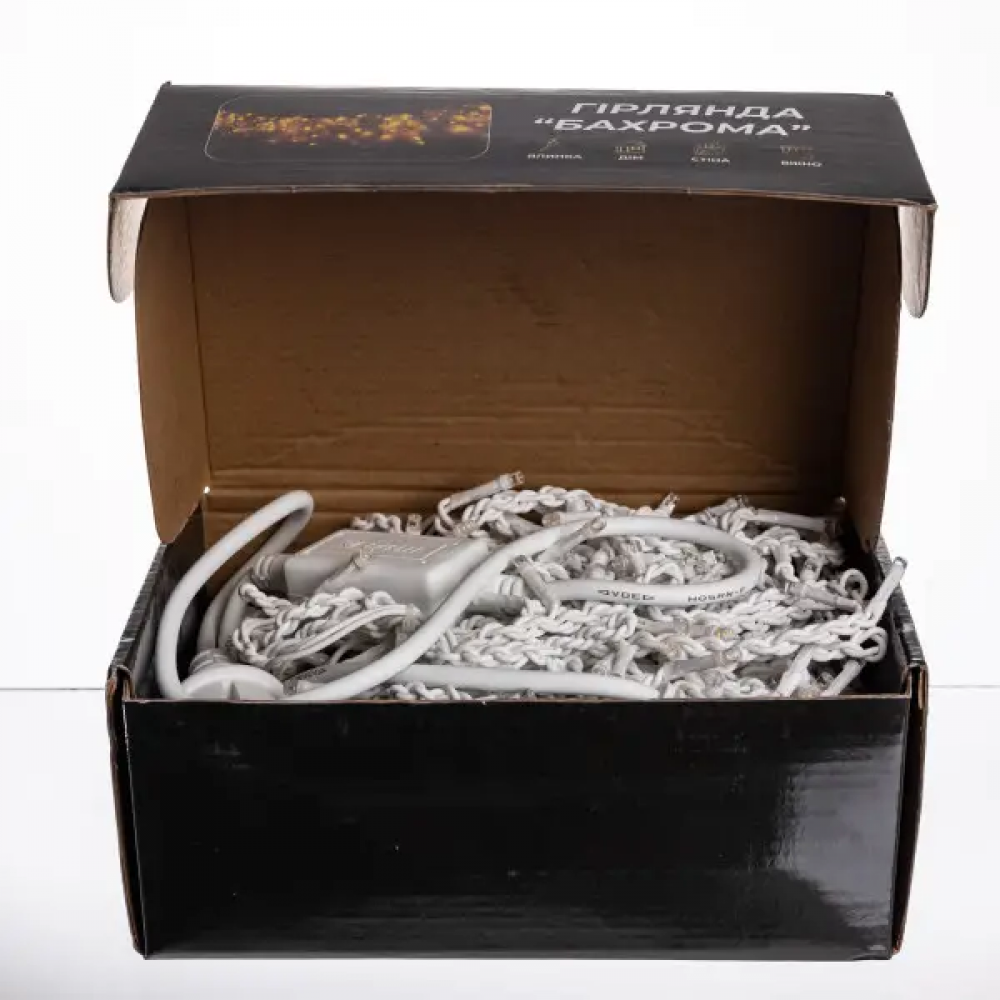 Вулична гірлянда Бахрома 20 м 335 LED білий провід Синій 20MWBL