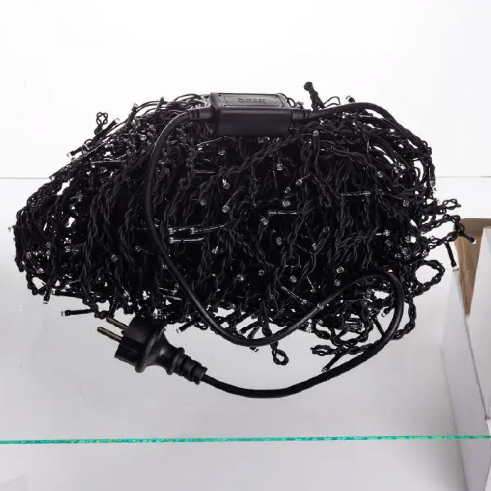 Вулична гірлянда Бахрома 50 м 840 LED чорний провід Мультиколор 50MBML