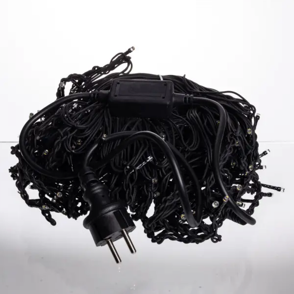 Вулична гірлянда Бахрома 20 м 335 LED чорний провід Жовтий 20MBY