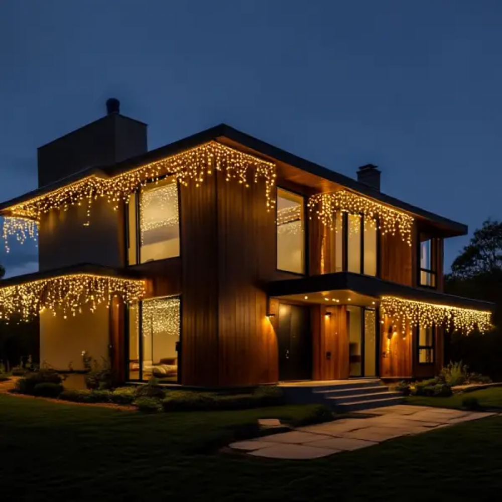 Уличная гирлянда Бахрома 50 м 840 LED черный провод Желтый 50MBY