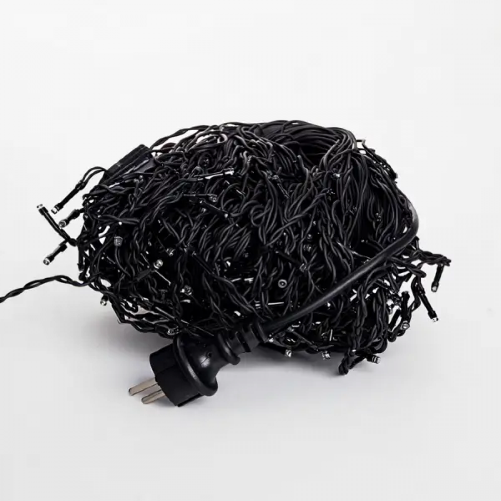 Вулична гірлянда Бахрома 25 м 405 LED чорний провід Мультиколор 25MBML