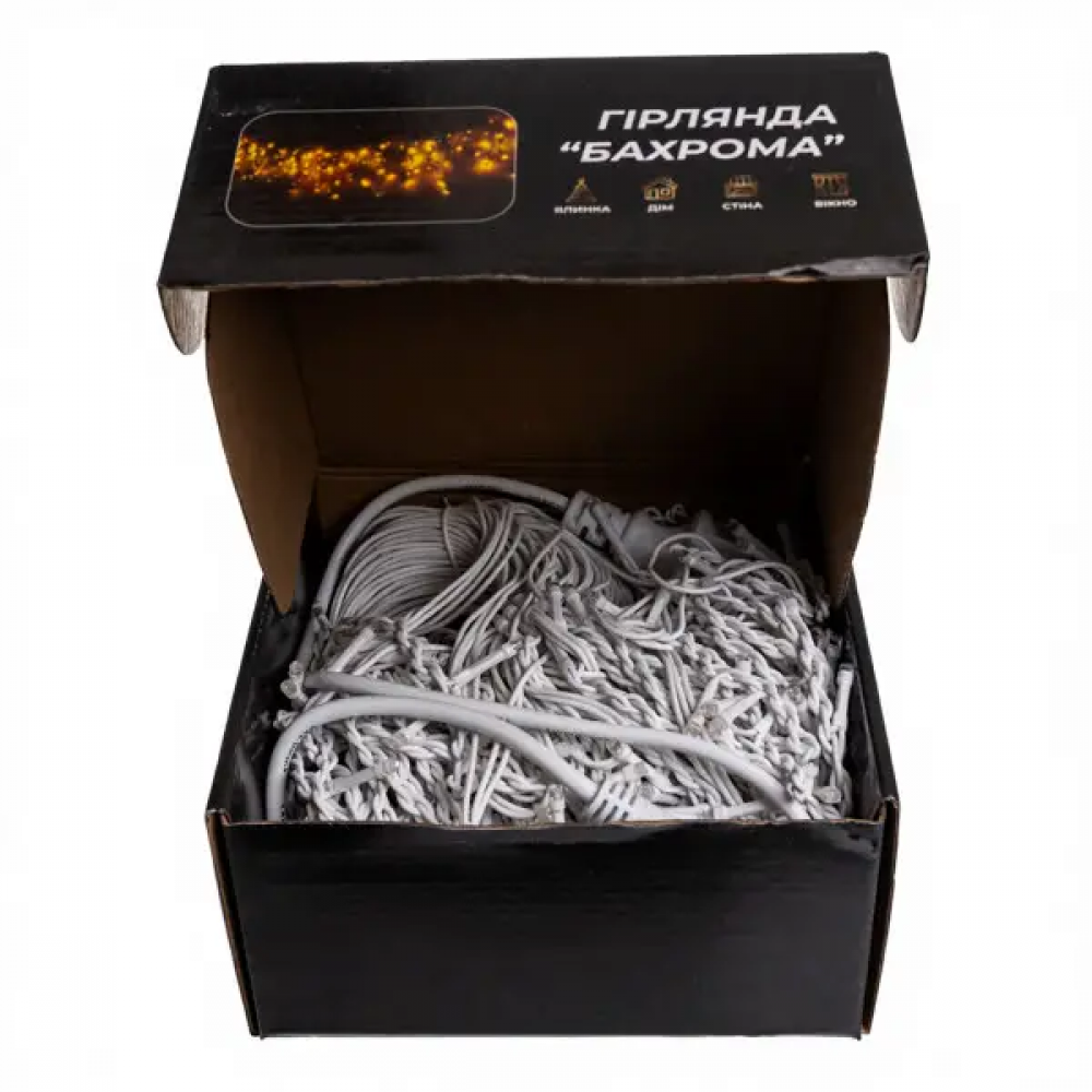 Уличная гирлянда Бахрома 25 м 405 LED гирлянда штора белый провод Мультиколор 25MWML