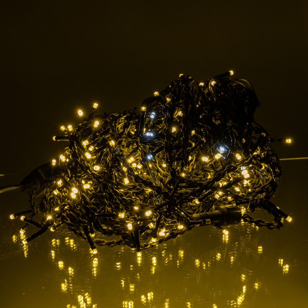 Уличная гирлянда Бахрома 25 м 405 LED черный провод Желтый 25MBY
