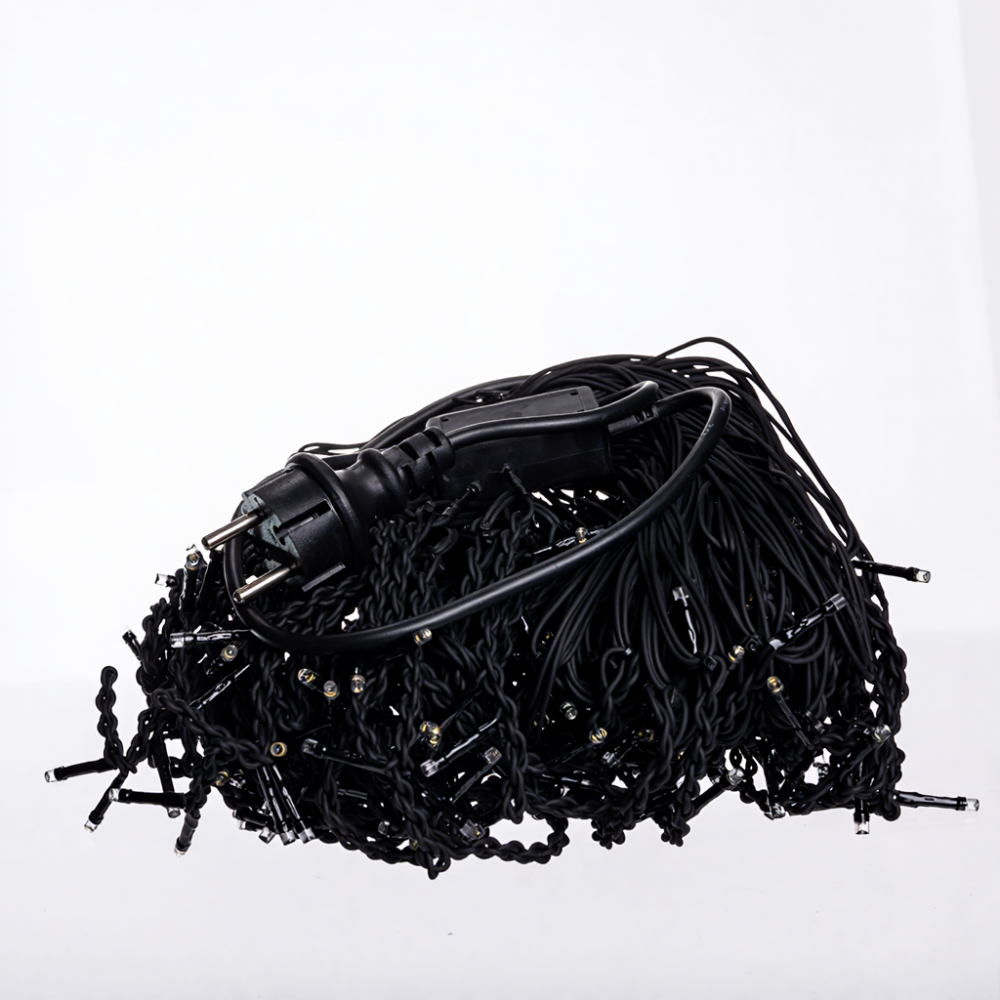 Уличная гирлянда Бахрома 25 м 405 LED черный провод Желтый 25MBY