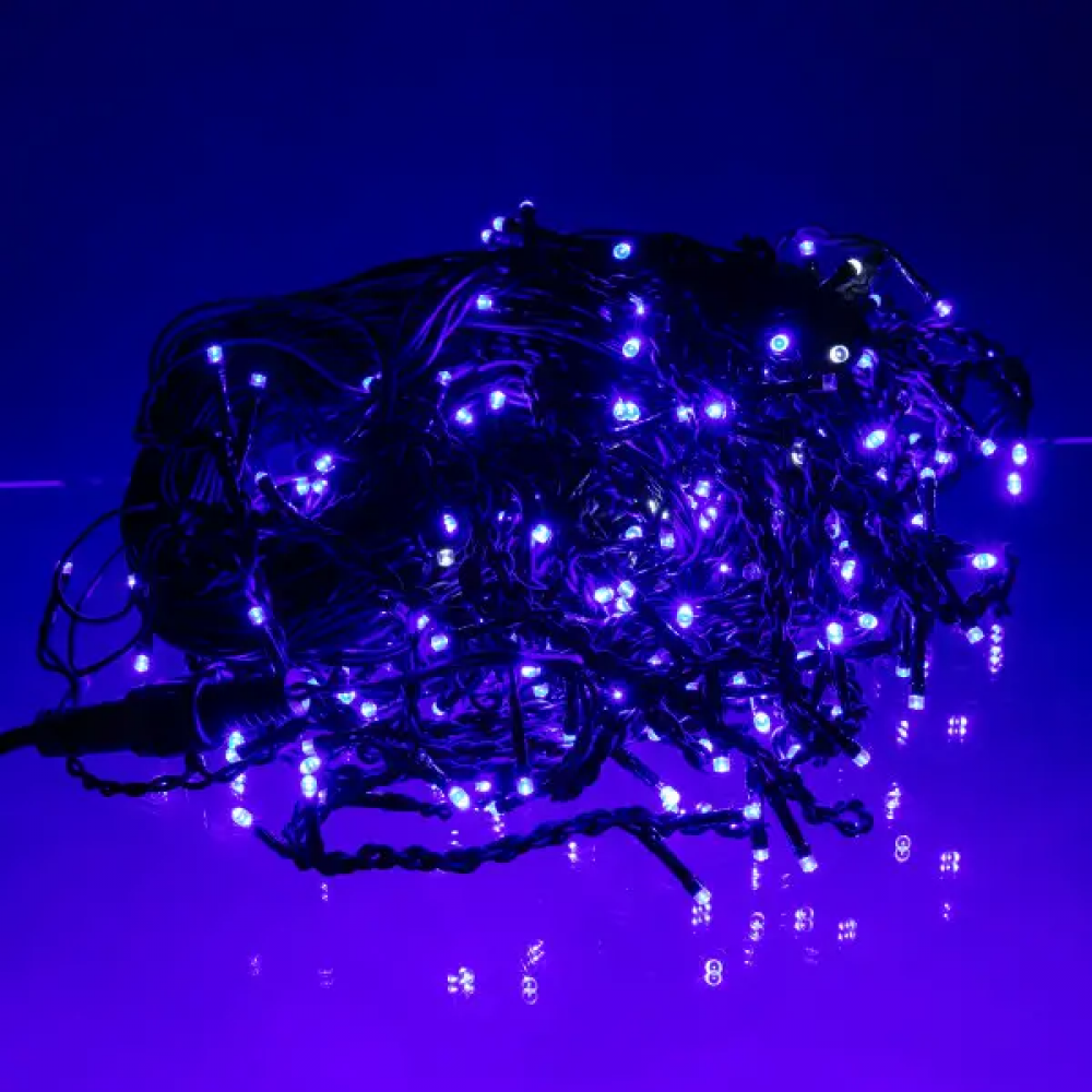 Уличная гирлянда Бахрома 20 м 335 LED гирлянда штора черный провод Синий 20MBBL