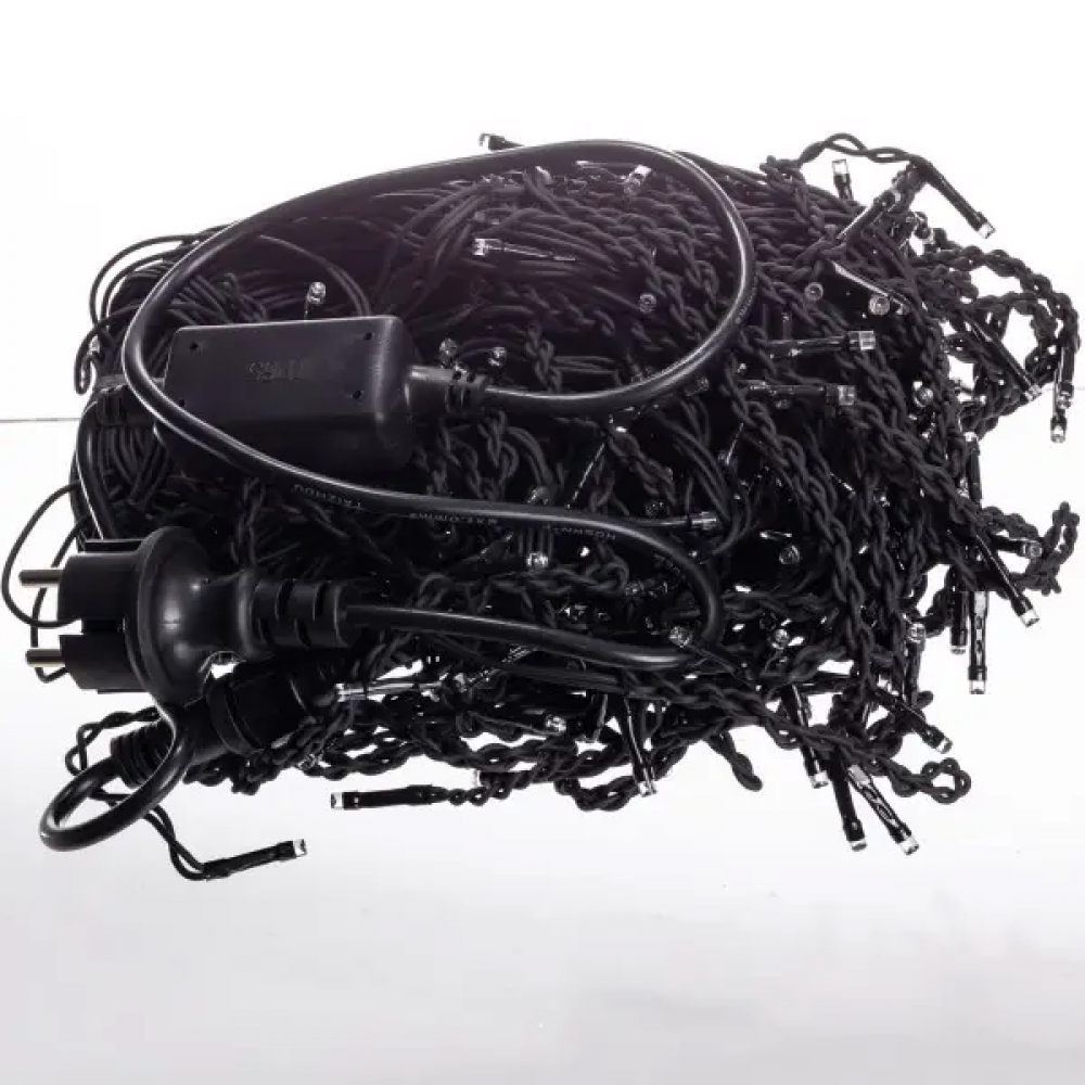 Уличная гирлянда Бахрома 20 м 335 LED гирлянда штора черный провод Синий 20MBBL