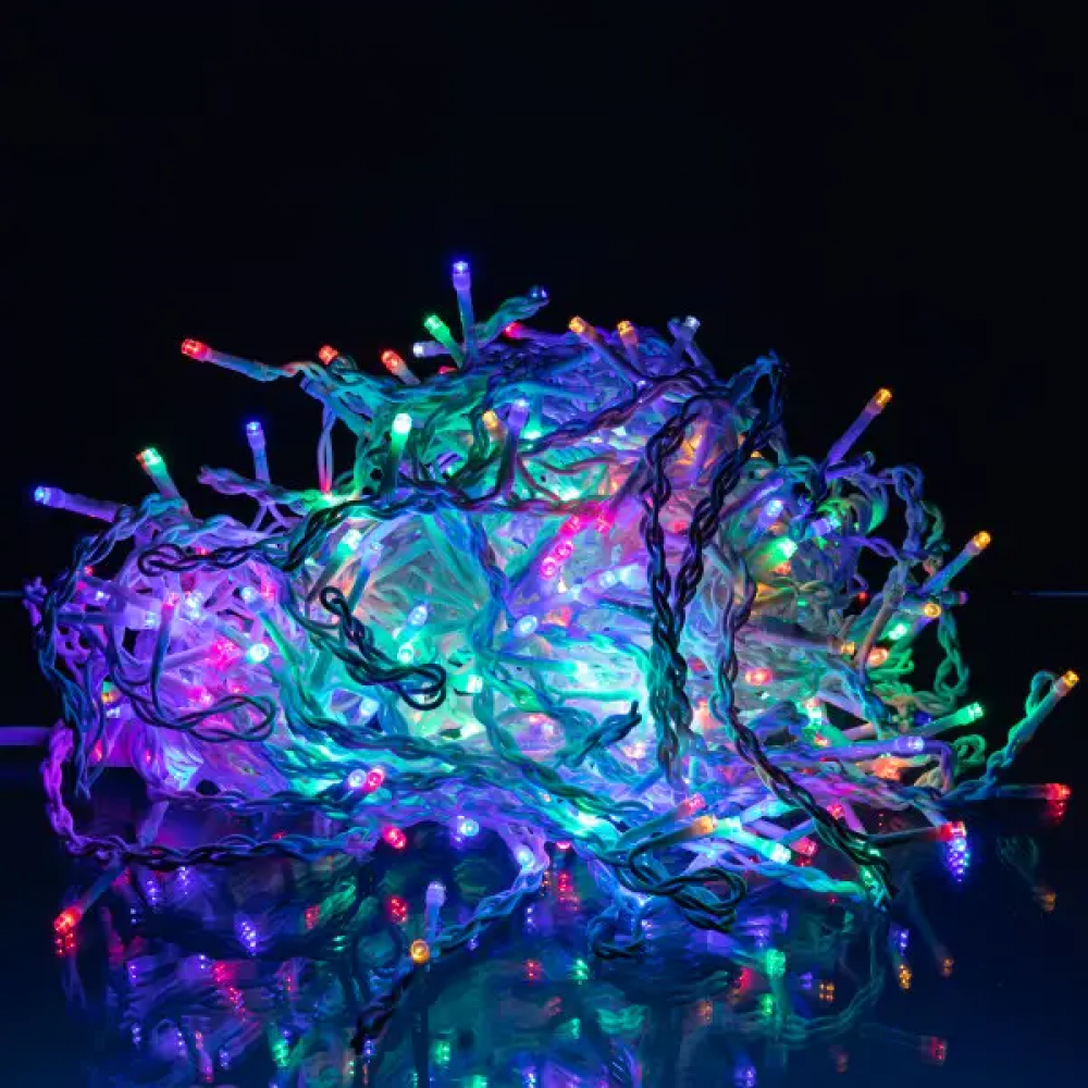 Уличная гирлянда Бахрома 20 м 335 LED белый провод Мультиколор 20MWML
