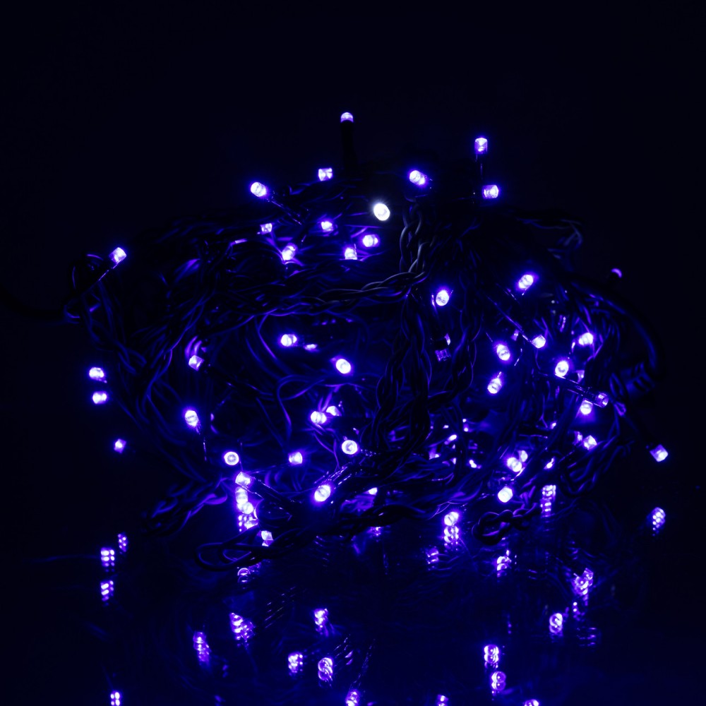 Новогодняя гирлянда уличная Бахрома 6 м 105 LED черный провод Синий 6МBBL