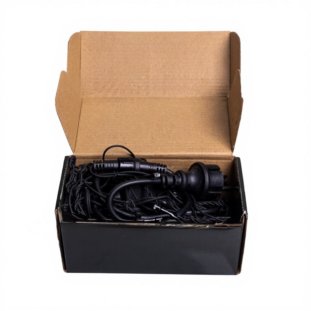 Новорічна гірлянда вулична Бахрома 6 м 105 LED чорний провід Мультиколор 6МBML