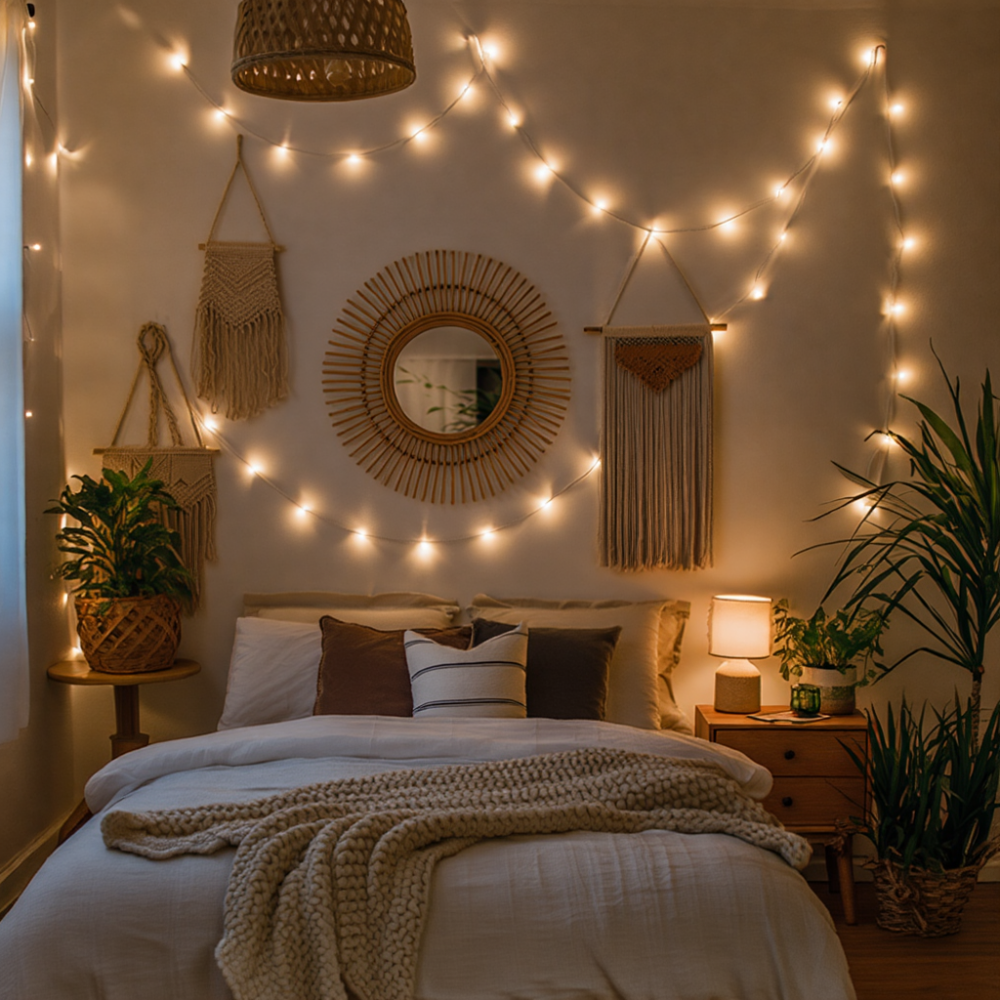 Новорічна гірлянда кімнатна нитка 10 м 120 LED кімнатна гірлянда білий провід Жовте світло W120LED10MWY