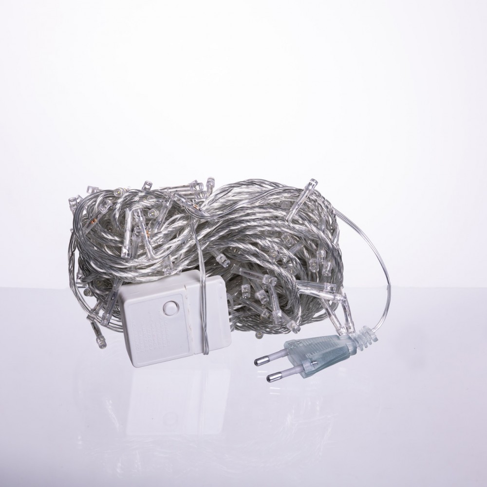 Новогодняя гирлянда комнатная нить 14 м 160 LED комнатная гирлянда белый провод Белый свет W160LED16MWW