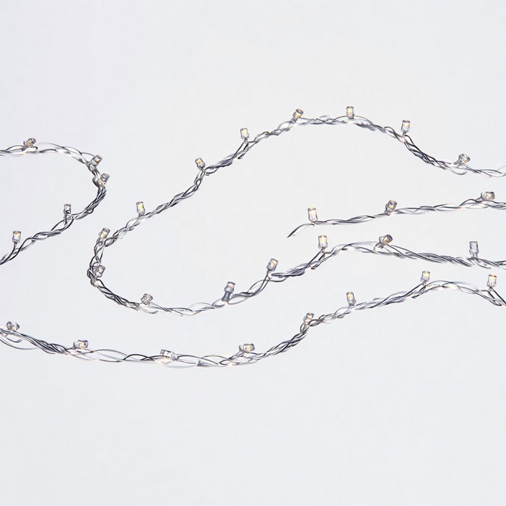 Новогодняя гирлянда комнатная нить 14 м 160 LED комнатная гирлянда белый провод Желтый свет W160LED16MWY