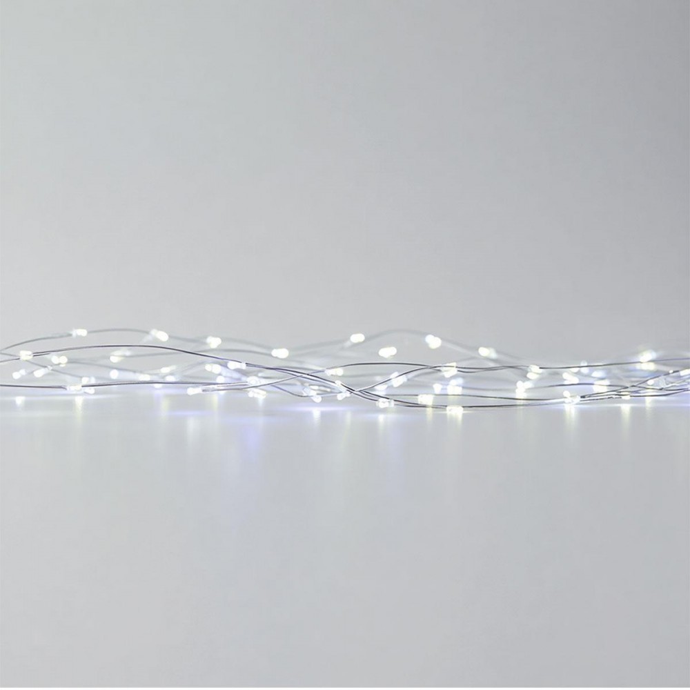 Новогодняя гирлянда комнатная нить 22 м 220 LED комнатная гирлянда белый провод Белый свет W220LED22MWW