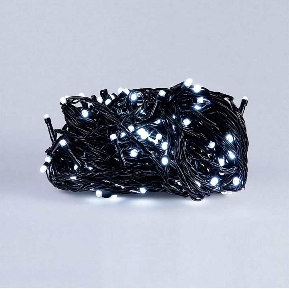 Новорічна гірлянда кімнатна нитка 22 м 220 LED чорний провід Білий W220LED22MBW
