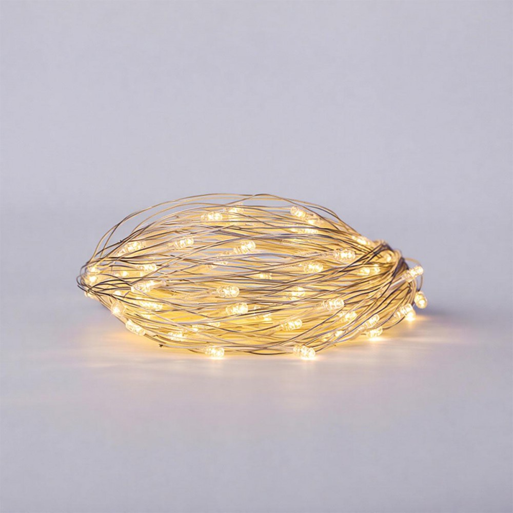 Новогодняя гирлянда штора 2х2 м 80 LED комнатная белый провод Жёлтый ZWM2280LEDY