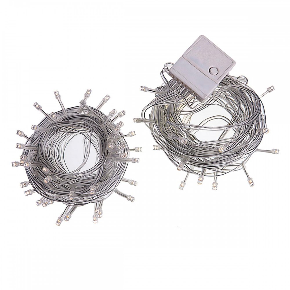 Новогодняя гирлянда штора 2х2 м 80 LED комнатная белый провод Жёлтый ZWM2280LEDY