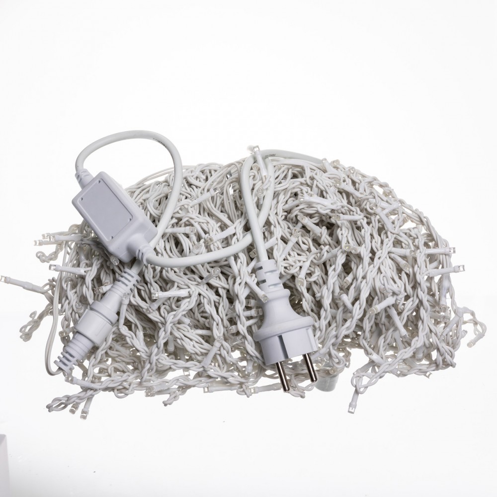 Вулична гірлянда Бахрома 36 м 600 LED білий провід Синій 36MWBL