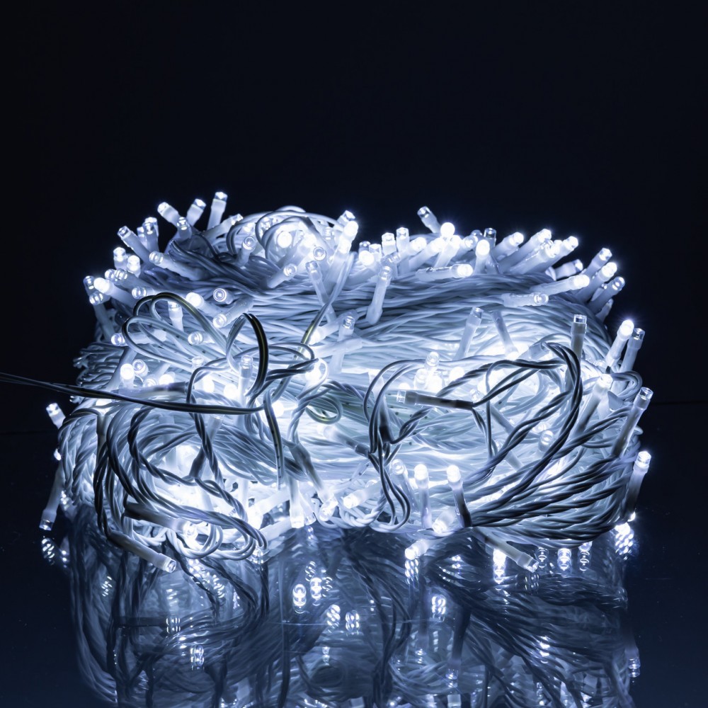 Гирлянда Рождественская фея уличная 50 м 500 LED белый провод Белый CF500L50MWW