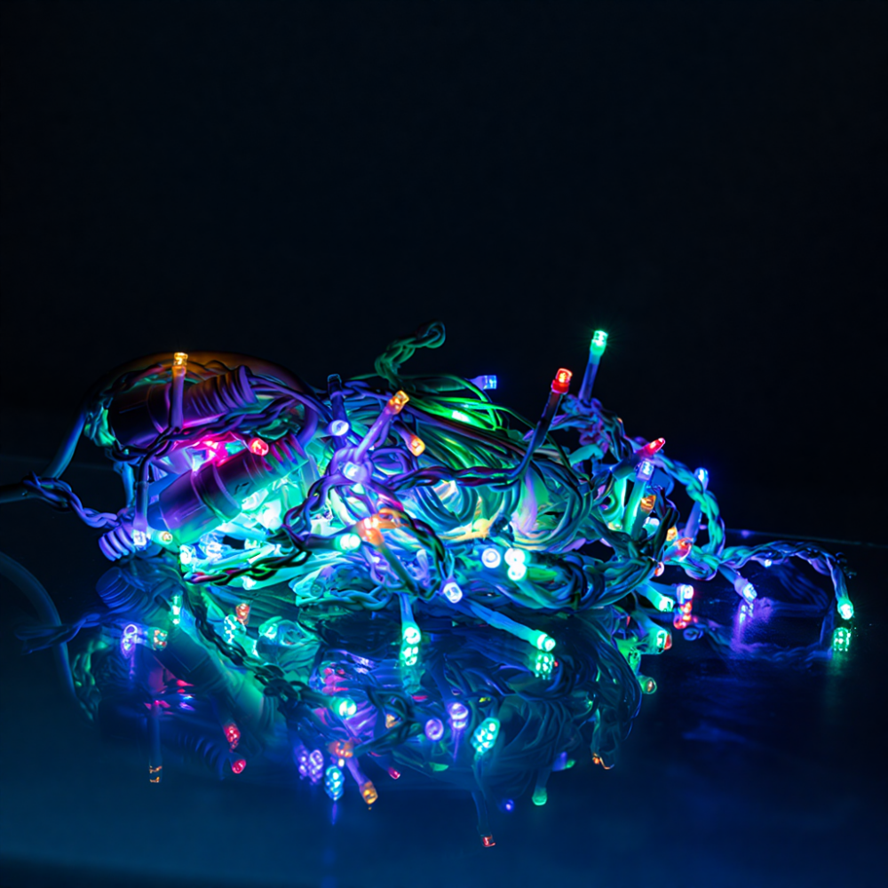 Новорічна гірлянда вулична Бахрома 6 м 105 LED білий провід Мультиколор 6MWMLNEW