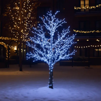 Гирлянда Нить уличная 30 м 300 LED белый провод Белый CF300L30MWW