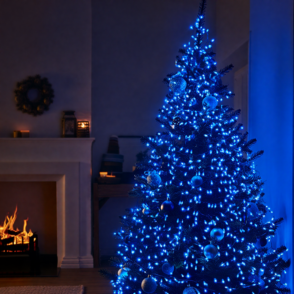 Гирлянда Нить уличная 30 м 300 LED белый провод Синий CF300L30MWBL