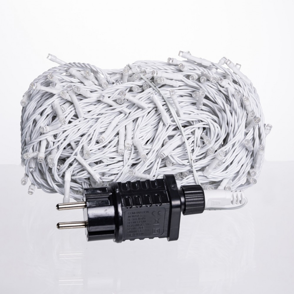 Гирлянда Нить уличная 30 м 300 LED белый провод Синий CF300L30MWBL