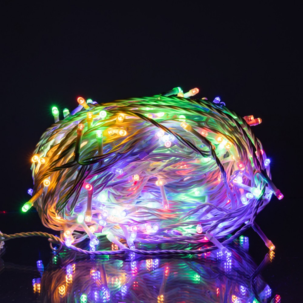 Гирлянда Нить уличная 30 м 300 LED белый провод Мультиколор CF300L30MWML