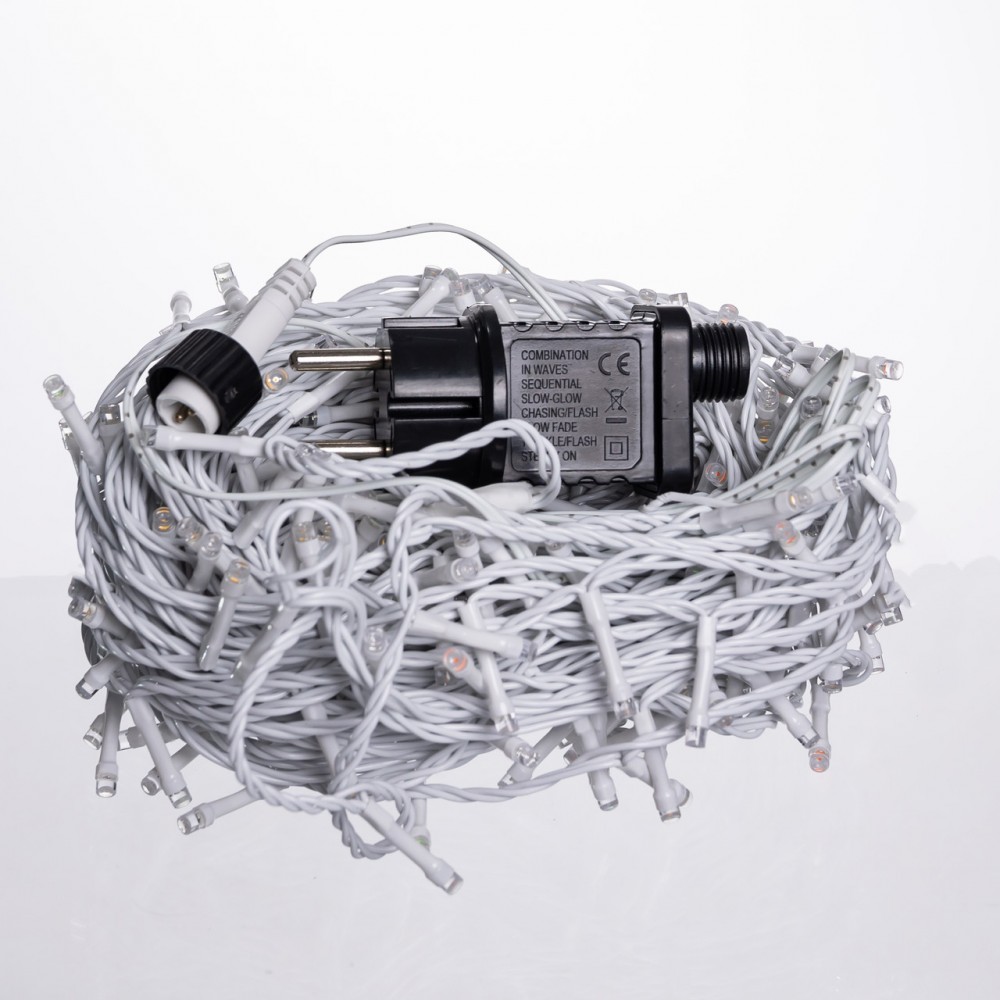 Гирлянда Нить уличная 30 м 300 LED белый провод Мультиколор CF300L30MWML