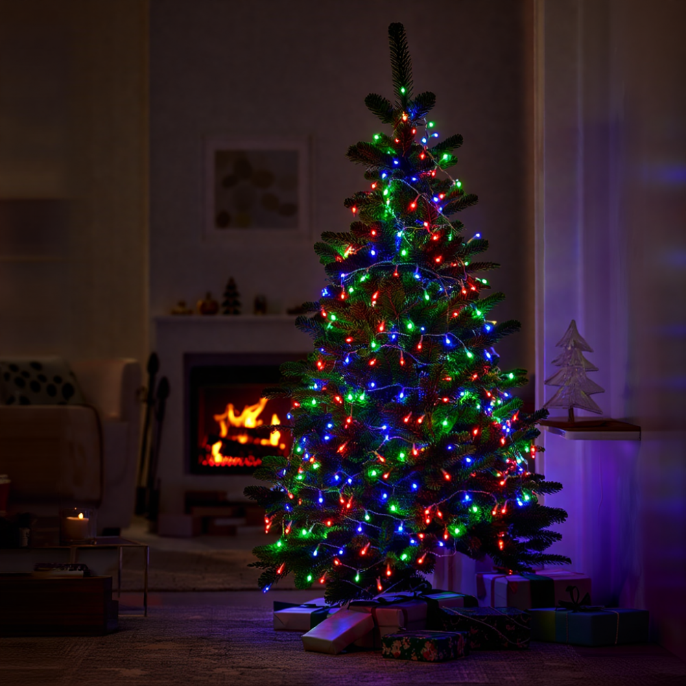 Гирлянда Нить уличная 30 м 300 LED белый провод Мультиколор CF300L30MWML