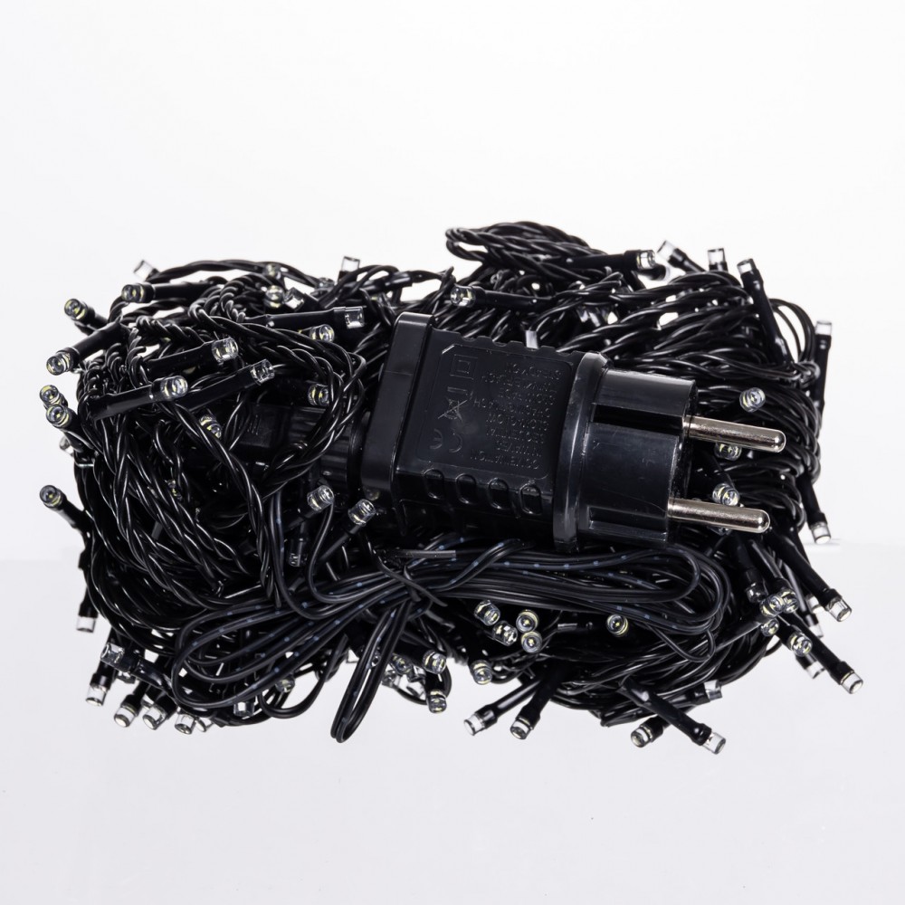 Гірлянда Нитка вулична 30 (м) 300 LED чорний провід Білий CF300L30MBW