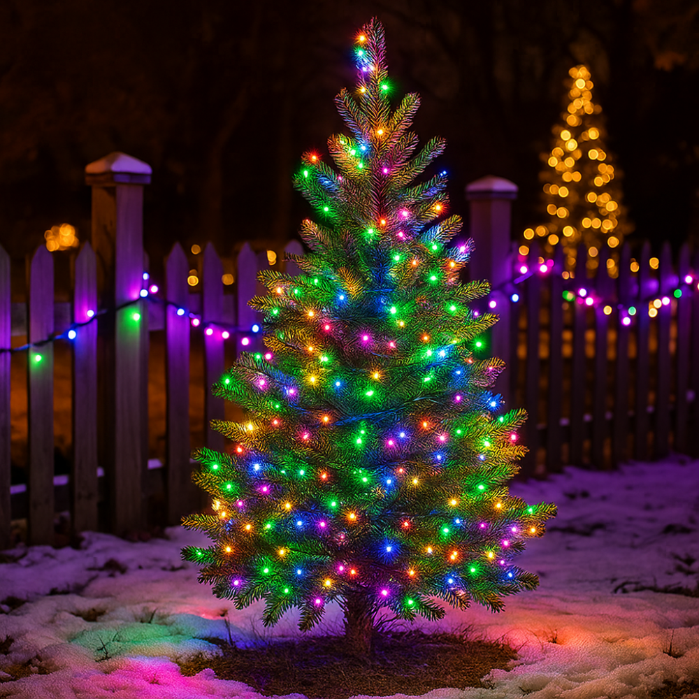 Гирлянда Нить уличная 30 (м) 300 LED черный провод Мультиколор CF300L30MBML