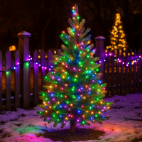 Гирлянда Нить уличная 30 (м) 300 LED черный провод Мультиколор CF300L30MBML