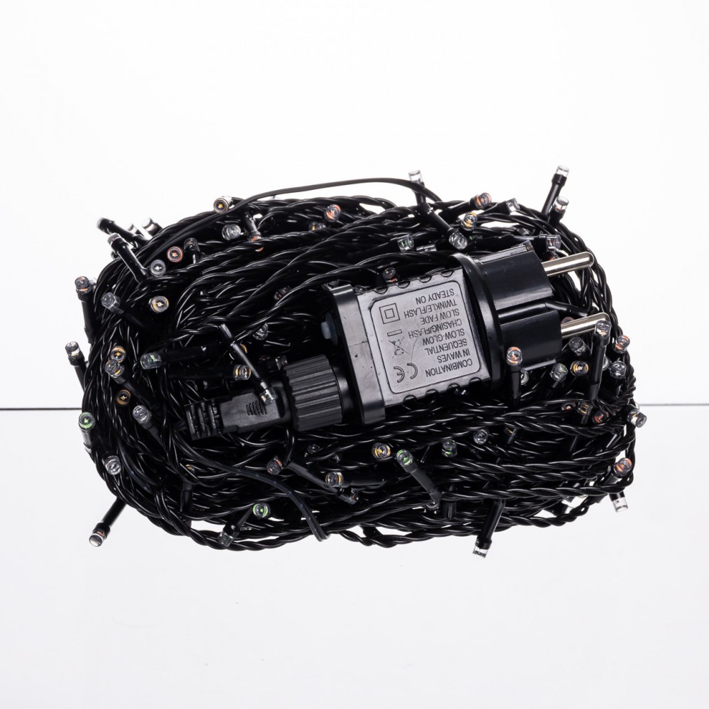 Гирлянда Нить уличная 30 (м) 300 LED черный провод Мультиколор CF300L30MBML