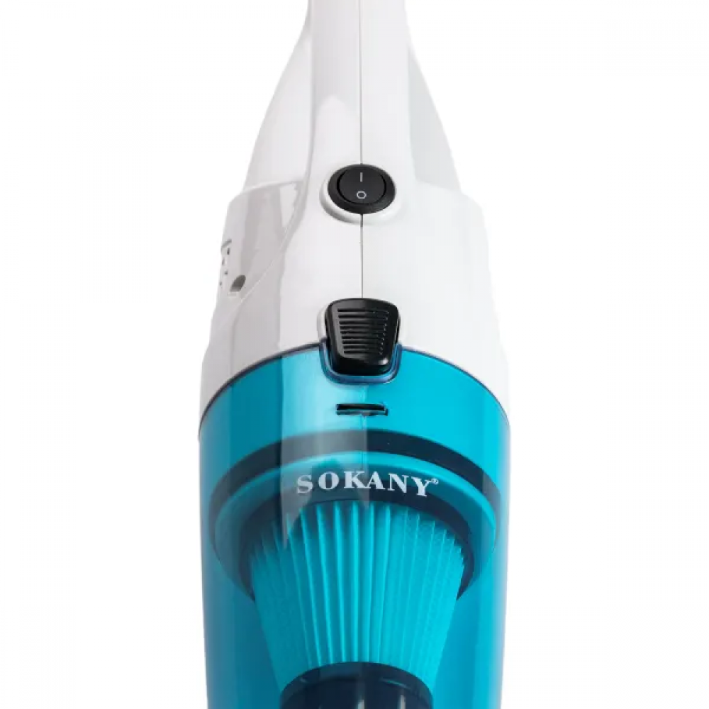 Пилосос вертикальний ручний для дому 900 Вт циклонний для сухого прибирання 1.2 л Блакитний SK-13013