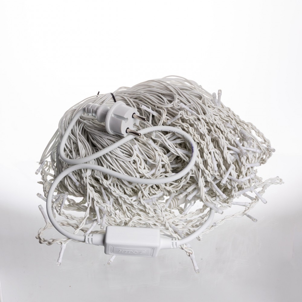 Вулична гірлянда Бахрома 36 м 600 LED білий провід Біле сяйво 36MWW