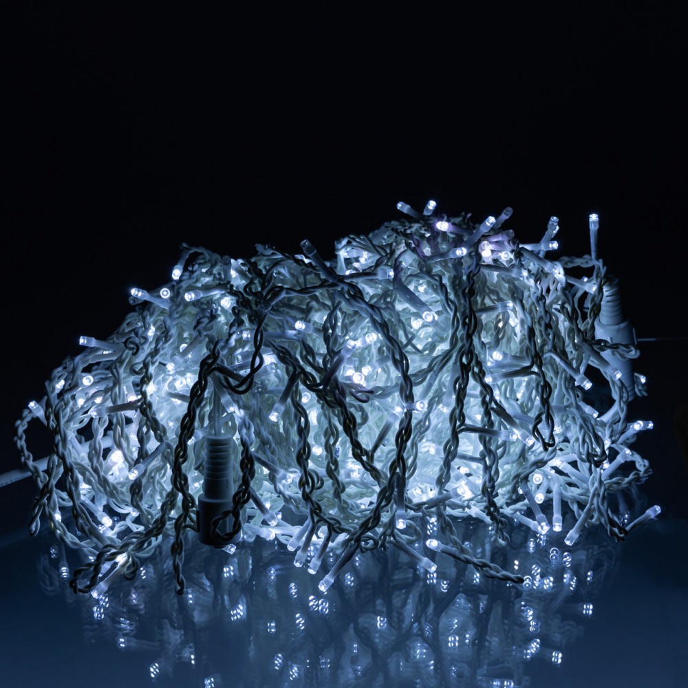 Вулична гірлянда Бахрома 36 м 600 LED білий провід Біле сяйво 36MWW