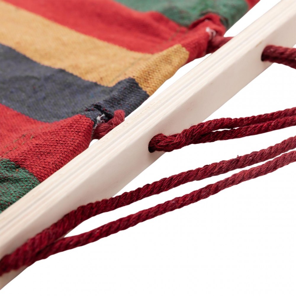 Гамак туристичний підвісний тканинний 174х80 см з планкою Червоний SJ-0010-2R