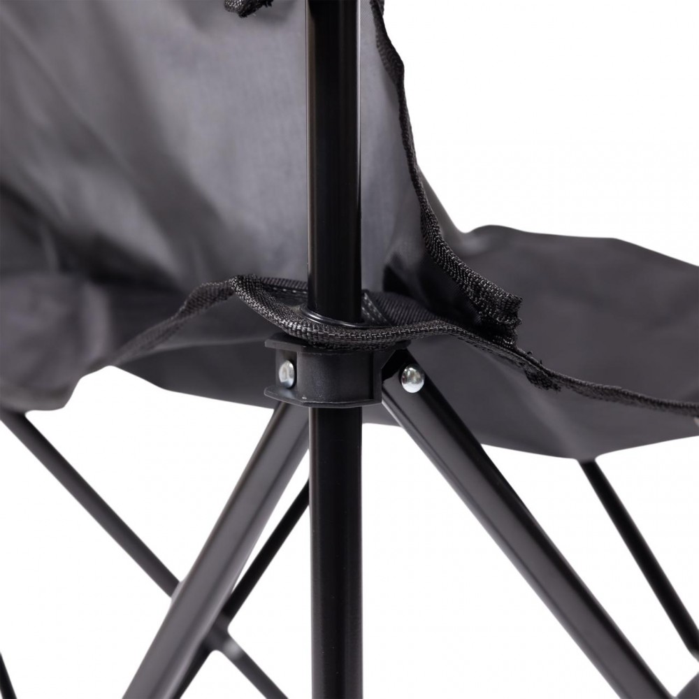 Крісло розкладне туристичне 50х80х80 см з підстаканником Чорне SJ-0014B