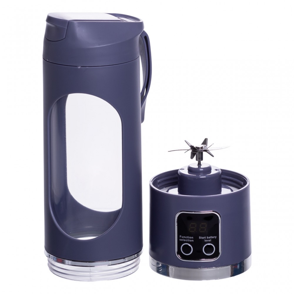 Портативный блендер для смузи на аккумуляторе 450 мл блендер бутылка 25 Вт USB Серый HP-11-10G