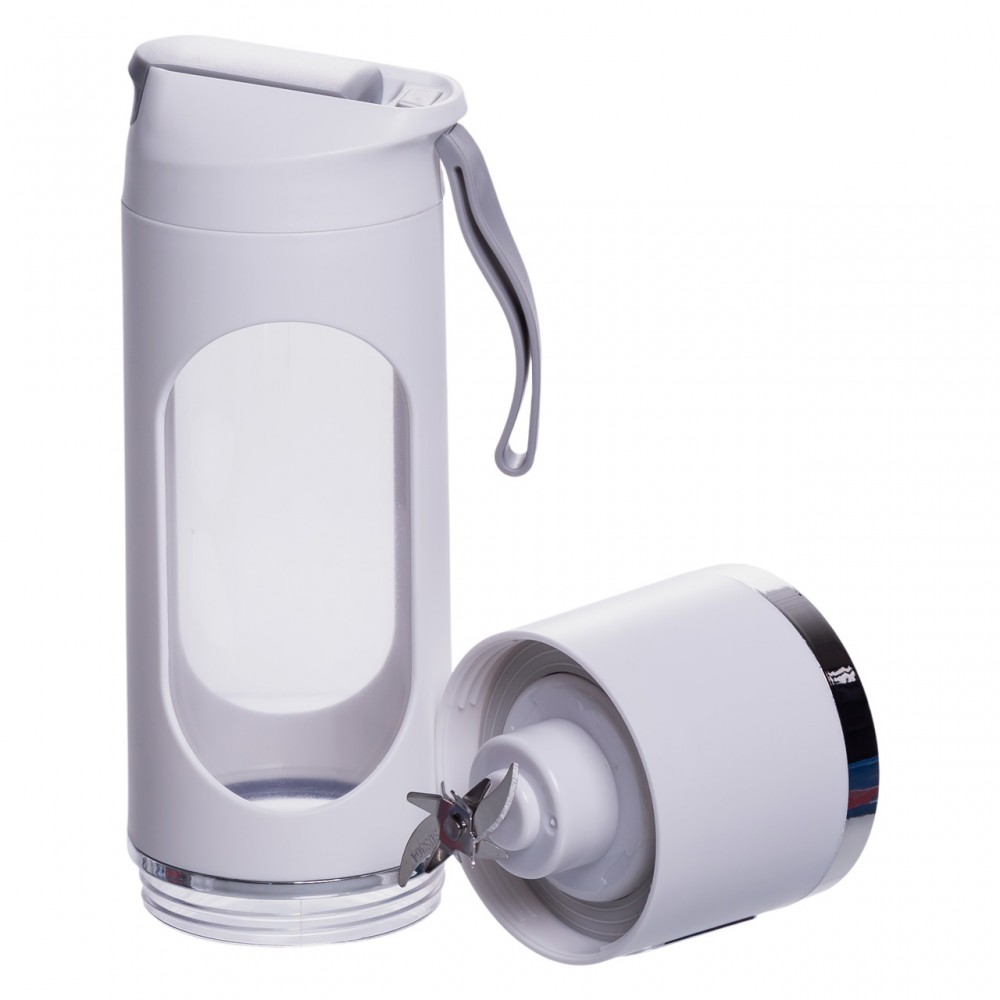 Портативний блендер для смузі на акумуляторі 450 мл 25 Вт USB Білий HP-11-10W