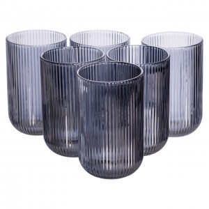 Набо стаканов 6 шт стеклянные стаканы 400 (мл) для сока, лимонада, коктейлей стаканы для напитков Серый HP7113G