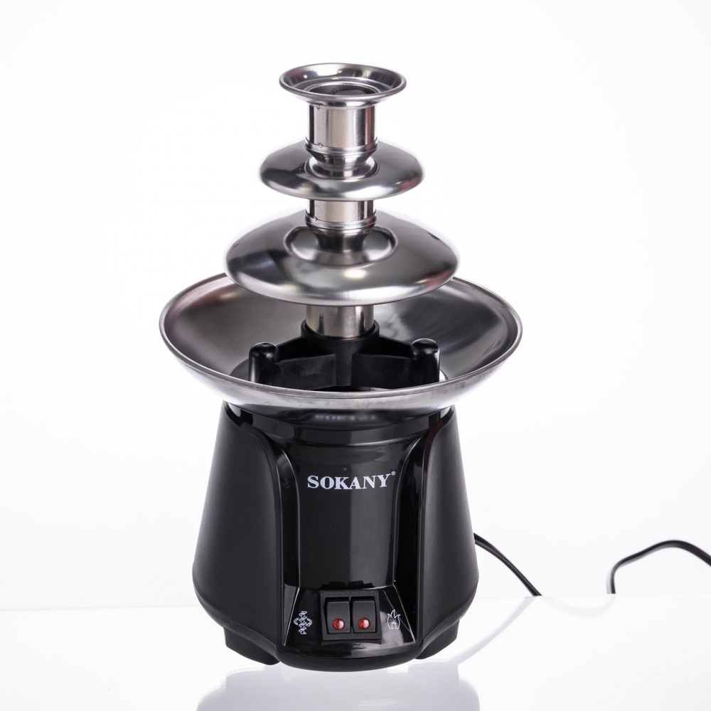 Шоколадній фонтан на 3 яруса фондю шоколадница шоколадный 60 Вт фонтанчик для вечеринки, свадьбы SK-07069