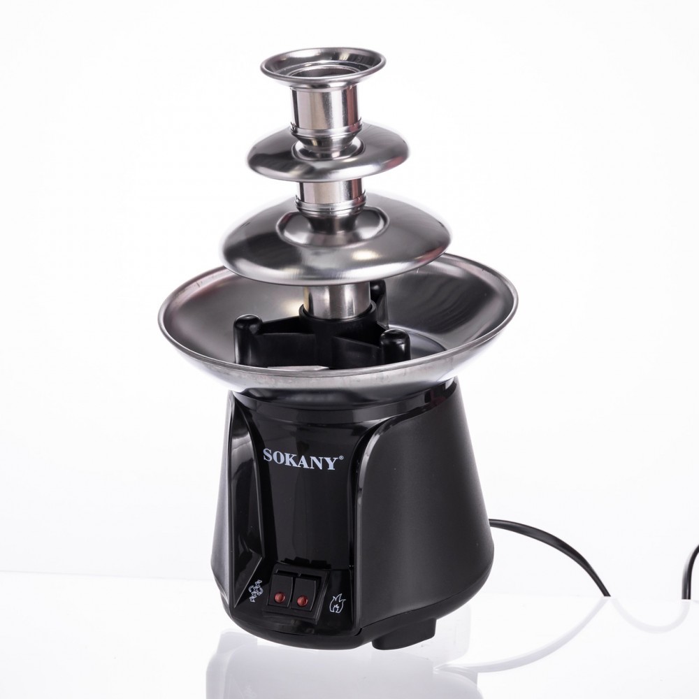 Шоколадній фонтан на 3 яруса фондю шоколадница шоколадный 60 Вт фонтанчик для вечеринки, свадьбы SK-07069