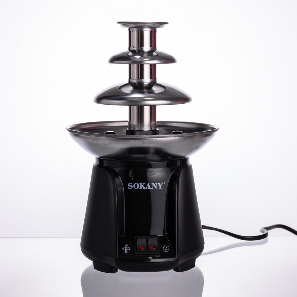 Шоколадній фонтан на 3 яруса фондю шоколадница шоколадный 60 Вт фонтанчик для вечеринки, свадьбы SK-07069
