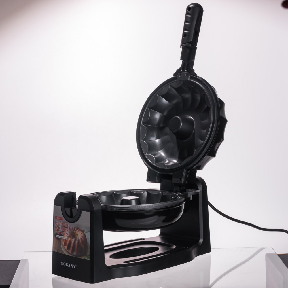 Кексница электрическая 1800 Вт с антипригарным покрытием 37×17×18 (см) Черный SK-BBQ-837