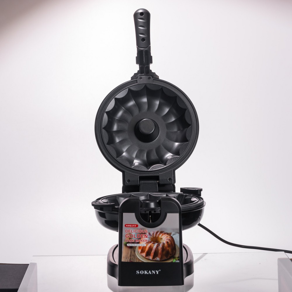 Кексница электрическая 1800 Вт с антипригарным покрытием 37×17×18 (см) Черный SK-BBQ-837