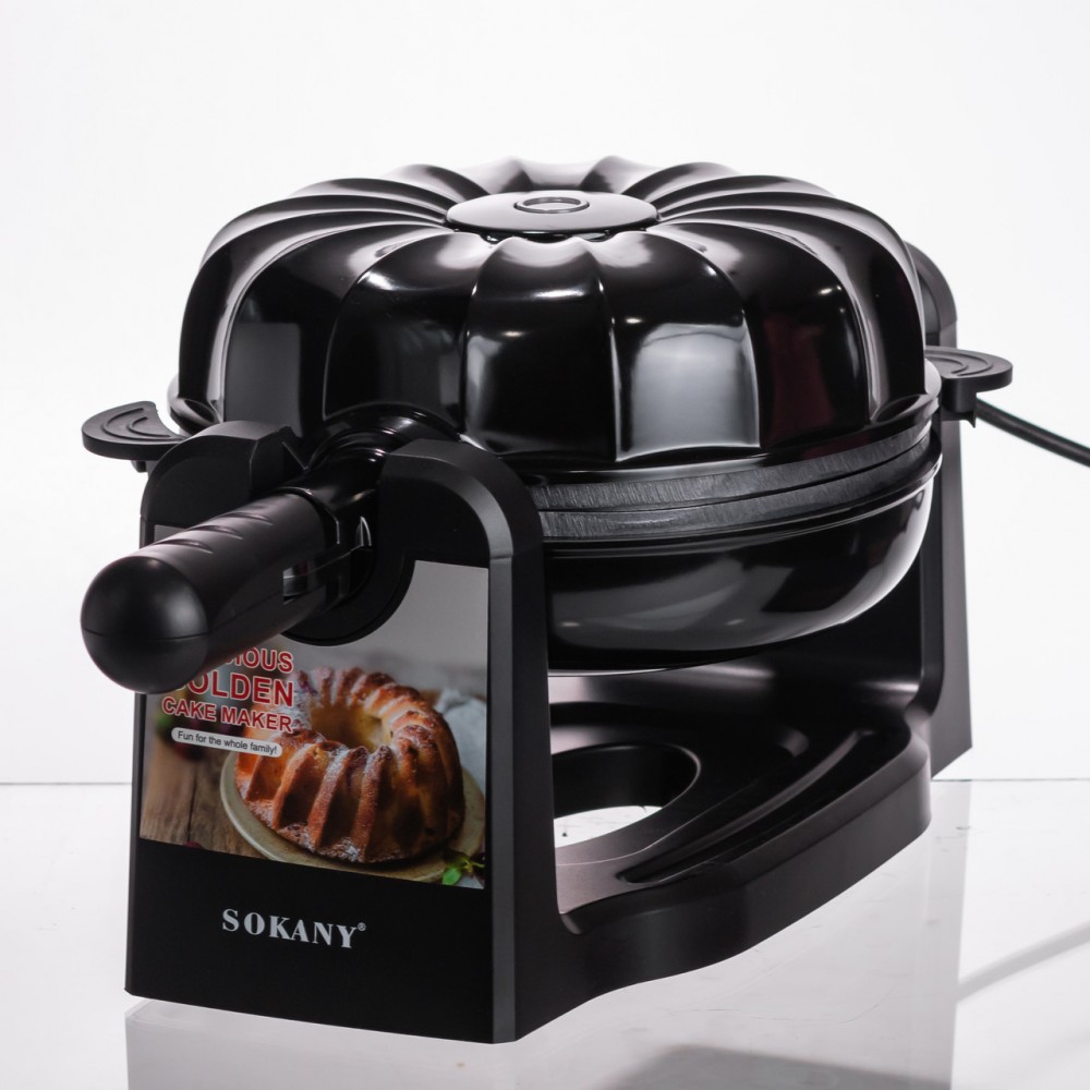 Кексница электрическая 1800 Вт с антипригарным покрытием 37×17×18 (см) Черный SK-BBQ-837